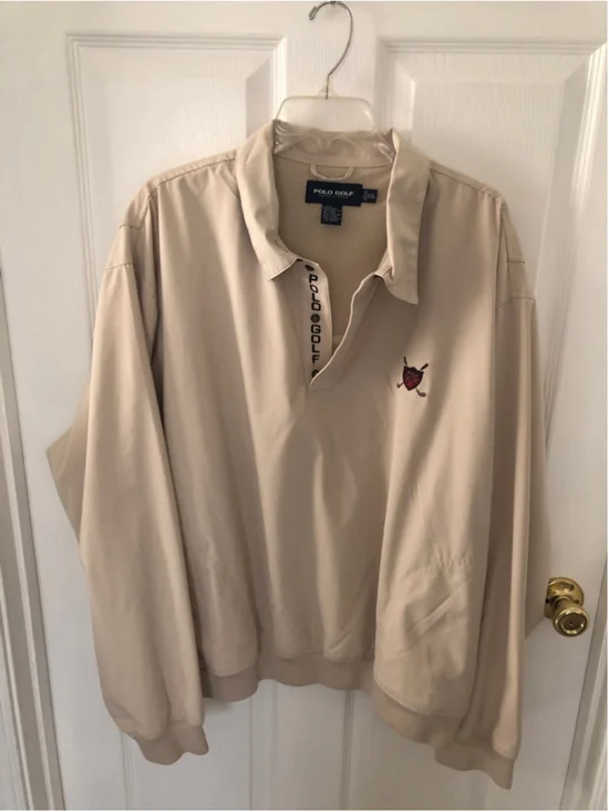 Vintage Ralph Lauren Polo Golf Pullover Jacket Classy Golf Crest Logo Size XXL - Picture 10 of 10